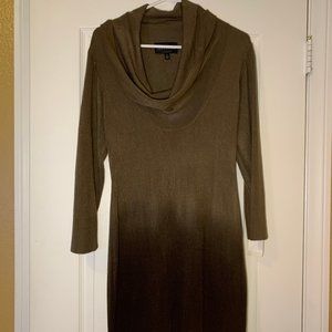 Brown sweater dress